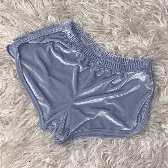 Brandy Melville Pants - BRANDY MELVILLE Velvet Blue Shorts